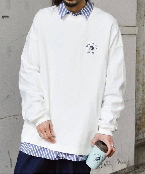 Sunny Smith(サニースミス)の「Smith Signature ワンポイント刺繍ロングスリーブTシャツ(Tシャツ/カットソー・メンズ・スモークグレー/ホワイト・LARGE/MEDIUM)」の21枚目の写真