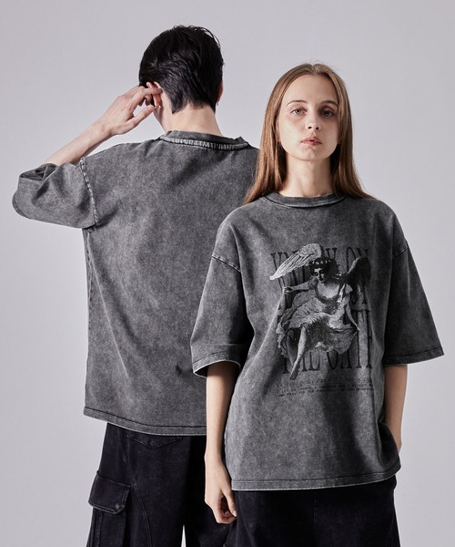 セール】【CLEL】High Vintage Design Short Sleeve Print T