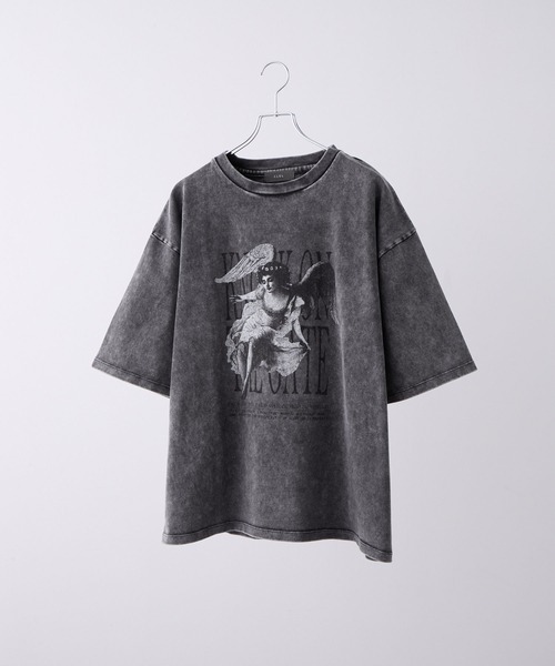 CLEL】High Vintage Design Short Sleeve Print T-shirt/ハイ
