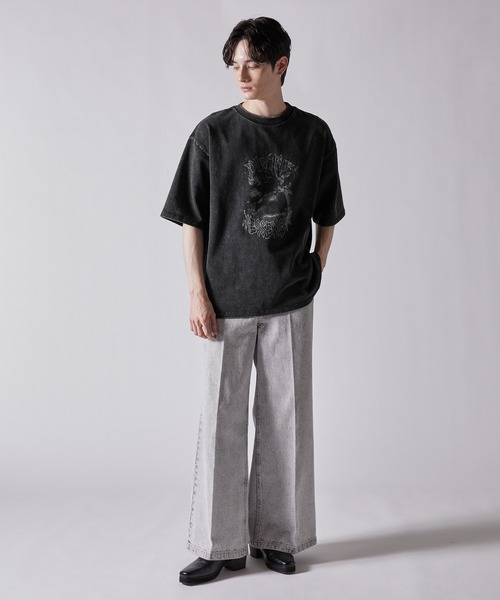 CLEL(クレイル)の「【CLEL】High Vintage Design Short Sleeve Print T-shirt/ハイヴィンテージデザイン半袖プリントTシャツ(Tシャツ/カットソー・メンズ・ブラック系1/ブラック系2/グレー系1/グレー系2/ホワイト系1/グレー系3/ホワイト系2・S/M/L/XS)」の10枚目の写真