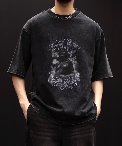 CLEL】High Vintage Design Short Sleeve Print T-shirt/ハイ
