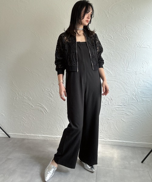 セール】レースシアZIPーブルゾン（ブルゾン）｜deux amour