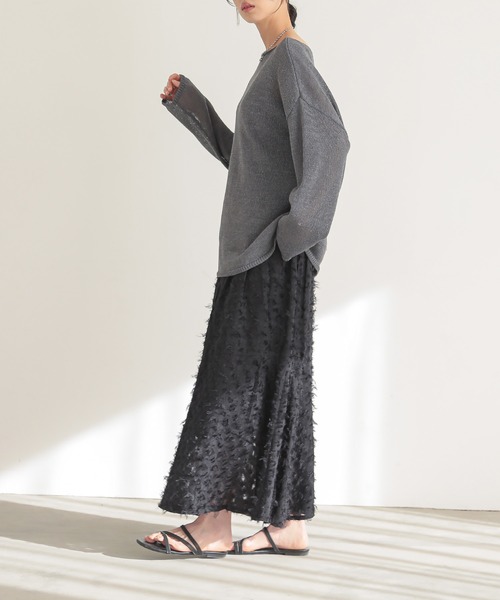 for/c（フォーシー）の「[新色追加]ペーパーヤーンプルオーバー【サスティナブル】（ニット/セーター・レディース・アイボリー/インディゴブルー/チャコールグレー/ラベンダー/ブラウン/ネイビー・M/L/LL）」の14枚目の写真