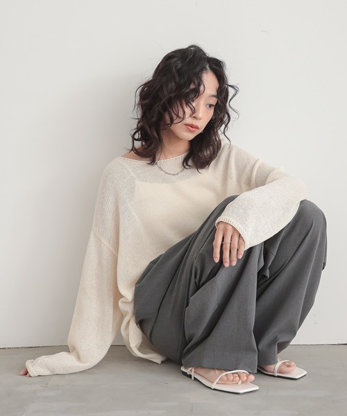 ★新品未使用 ペーパーヤーンプルオーバー★ ペーパーヤーンプルオーバー【サスティナブル】（ニット