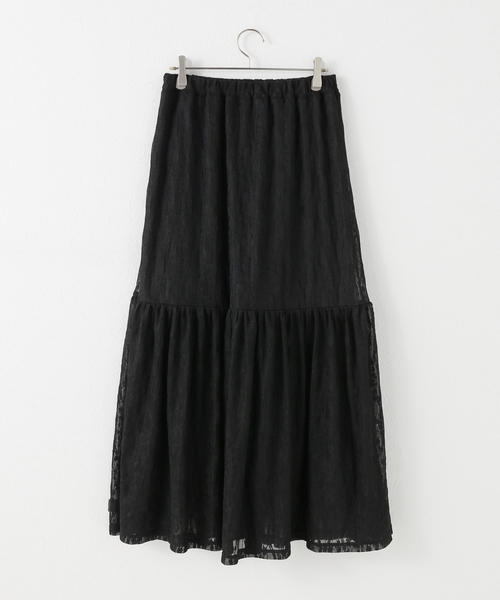 JOURNAL STANDARD（ジャーナルスタンダード）の「ストレッチレーススカート（スカート・レディース・アイボリー/ブラック・FREE）」の22枚目の写真