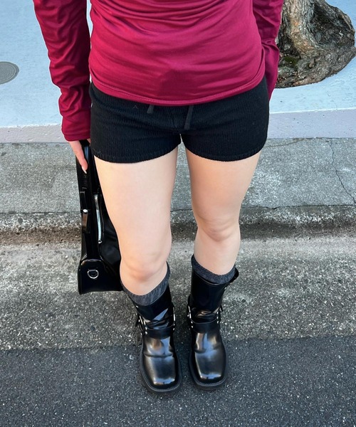 CERCA(チェルカ)の「【 MEMECLE / メメクル 】リブニットショートパンツ(その他パンツ・レディース・アイボリー/ネイビー/レッド/グレー/ブラック・S/M)」の10枚目の写真