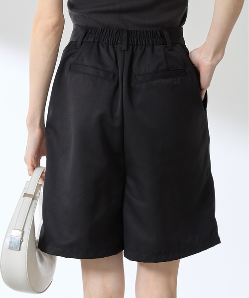 &. NOSTALGIA（アンドドットノスタルジア）の「【ZOZO限定】ツイルタックハーフパンツ（その他パンツ・レディース・ブラック/ベージュ・M）」の8枚目の写真