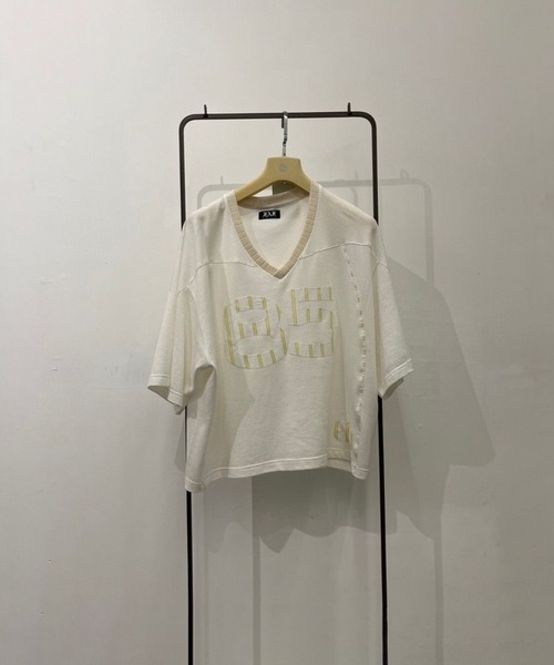 FAF(フェイク アス フラワーズ)の「Stripe Football Jersey(Tシャツ/カットソー・メンズ・キナリ/ブラック・1/2)」の1枚目の写真