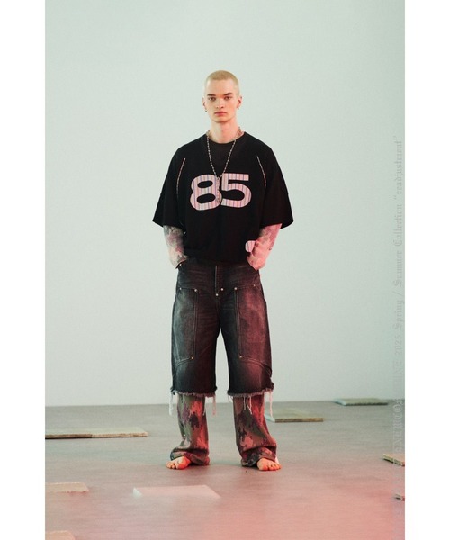 FAF(フェイク アス フラワーズ)の「Stripe Football Jersey(Tシャツ/カットソー・メンズ・キナリ/ブラック・1/2)」の3枚目の写真