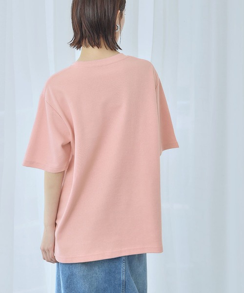 Ampirula(アンピルーラ)の「【綿100%使用】刺繍メッセージTシャツ(Tシャツ/カットソー・レディース・ピンク/ブラック/オフホワイト/グレー・FREE)」の7枚目の写真