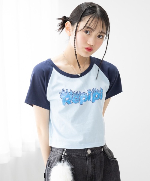 repipi armario(レピピ アルマリオ)の「【吸水速乾】メラメララグランTシャツ(Tシャツ/カットソー・キッズ・ホワイト/ピンク/ブルー・MEDIUM/LARGE/SMALL)」の2枚目の写真
