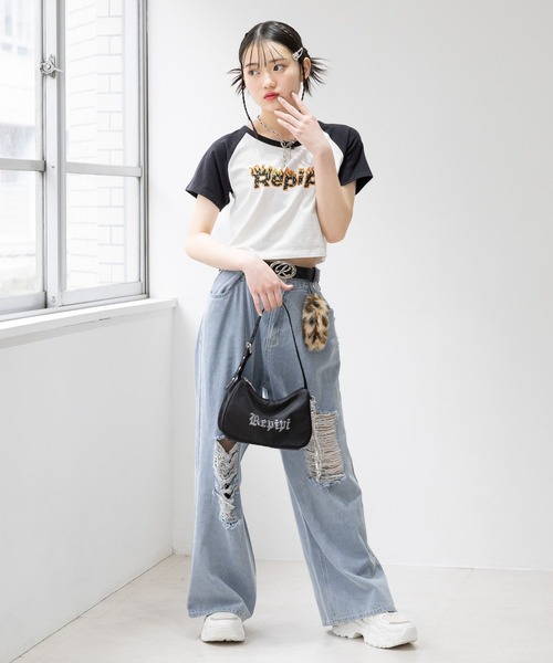 repipi armario(レピピ アルマリオ)の「【吸水速乾】メラメララグランTシャツ(Tシャツ/カットソー・キッズ・ホワイト/ピンク/ブルー・MEDIUM/LARGE/SMALL)」の9枚目の写真