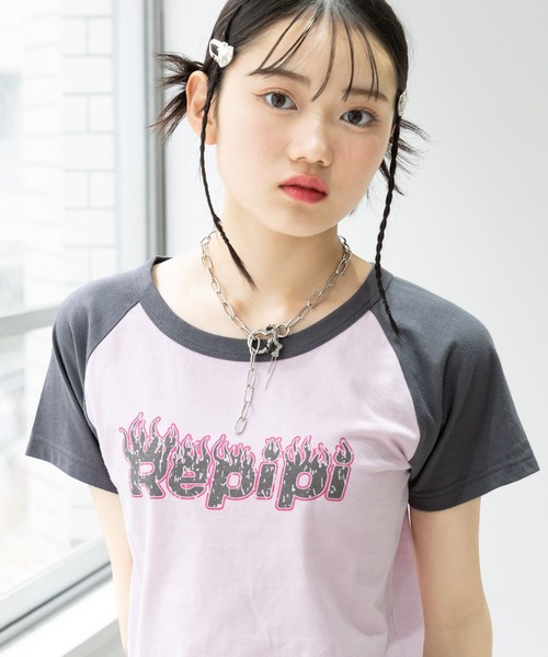 repipi armario(レピピ アルマリオ)の「【吸水速乾】メラメララグランTシャツ(Tシャツ/カットソー・キッズ・ホワイト/ピンク/ブルー・MEDIUM/LARGE/SMALL)」の12枚目の写真