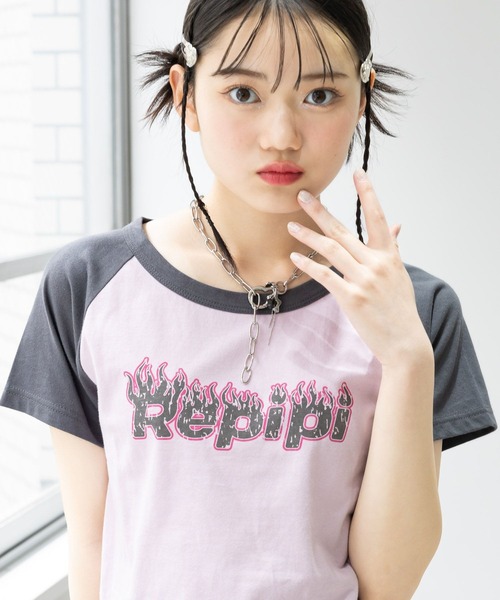 repipi armario(レピピ アルマリオ)の「【吸水速乾】メラメララグランTシャツ(Tシャツ/カットソー・キッズ・ホワイト/ピンク/ブルー・MEDIUM/LARGE/SMALL)」の13枚目の写真