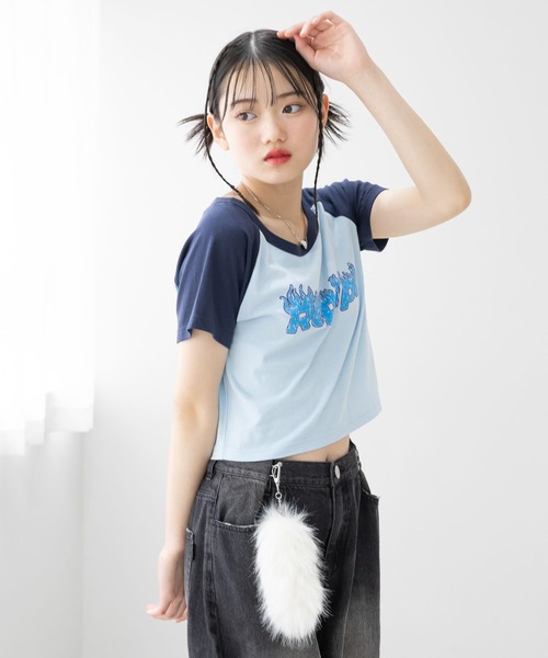 repipi armario(レピピ アルマリオ)の「【吸水速乾】メラメララグランTシャツ(Tシャツ/カットソー・キッズ・ホワイト/ピンク/ブルー・MEDIUM/LARGE/SMALL)」の16枚目の写真