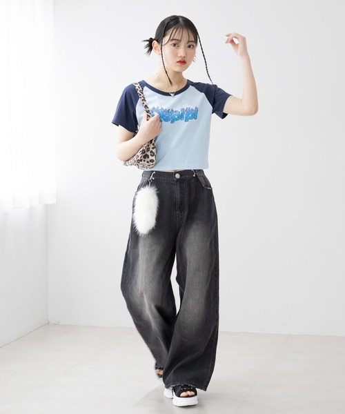 repipi armario(レピピ アルマリオ)の「【吸水速乾】メラメララグランTシャツ(Tシャツ/カットソー・キッズ・ホワイト/ピンク/ブルー・MEDIUM/LARGE/SMALL)」の19枚目の写真