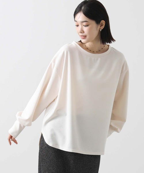 Gready Brilliant（グレディブリリアン）の「ジョーゼットパフスリーブカットソー（Tシャツ/カットソー・レディース・チャコールグレー/アイボリー・FREE）」の2枚目の写真