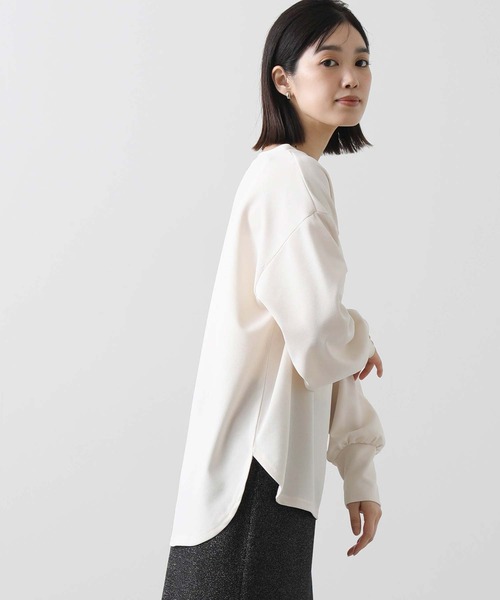 Gready Brilliant（グレディブリリアン）の「ジョーゼットパフスリーブカットソー（Tシャツ/カットソー・レディース・チャコールグレー/アイボリー・FREE）」の21枚目の写真