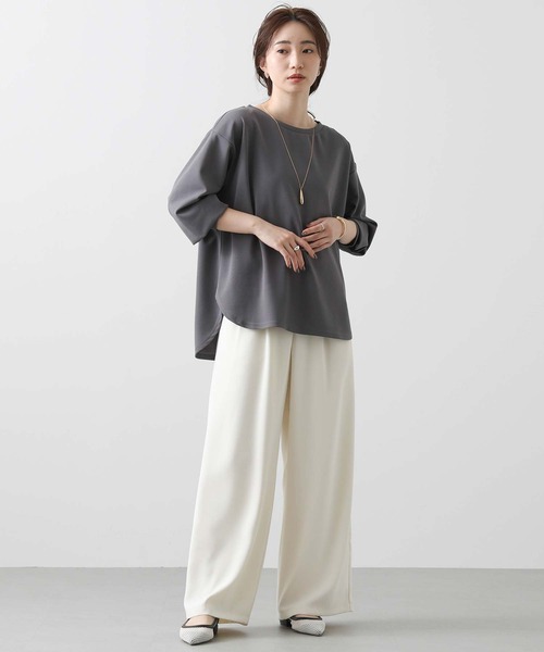 Gready Brilliant（グレディブリリアン）の「ジョーゼットパフスリーブカットソー（Tシャツ/カットソー・レディース・チャコールグレー/アイボリー・FREE）」の18枚目の写真