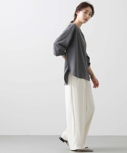 Gready Brilliant（グレディブリリアン）の「ジョーゼットパフスリーブカットソー（Tシャツ/カットソー・レディース・チャコールグレー/アイボリー・FREE）」の17枚目の写真