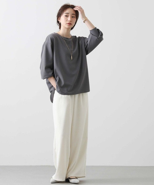 Gready Brilliant（グレディブリリアン）の「ジョーゼットパフスリーブカットソー（Tシャツ/カットソー・レディース・チャコールグレー/アイボリー・FREE）」の15枚目の写真