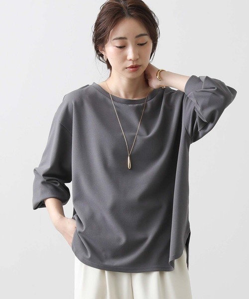 Gready Brilliant（グレディブリリアン）の「ジョーゼットパフスリーブカットソー（Tシャツ/カットソー・レディース・チャコールグレー/アイボリー・FREE）」の11枚目の写真