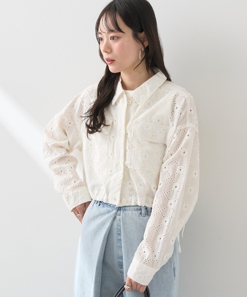 セール】レースブルゾン（その他アウター）｜earth music&ecology