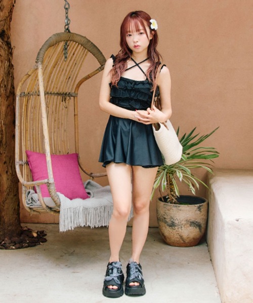 OLIVE des OLIVE フリルキャミswim wear OLIVE des OLIVE（オリーブデオリーブ）の「フリルキャミswim