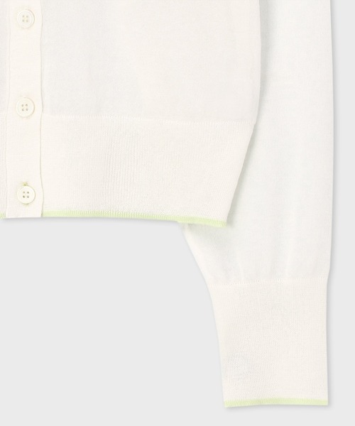 Paul Smith（ポールスミス）の「ウィメンズ シアー カーディガン / 155252 KN161（カーディガン/ボレロ・レディース・ブラック/ダークブルー/ホワイト・MEDIUM）」の5枚目の写真