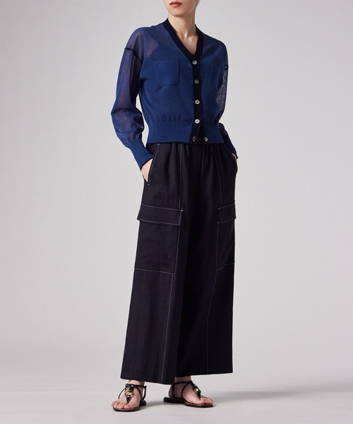 Paul Smith（ポールスミス）の「ウィメンズ シアー カーディガン / 155252 KN161（カーディガン/ボレロ・レディース・ブラック/ダークブルー/ホワイト・MEDIUM）」の20枚目の写真