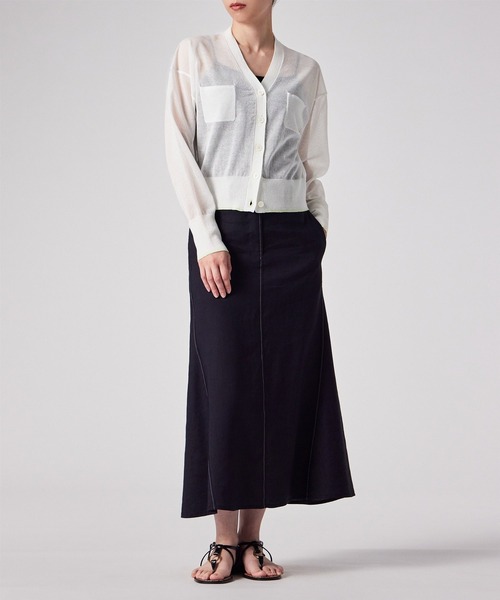 Paul Smith（ポールスミス）の「ウィメンズ シアー カーディガン / 155252 KN161（カーディガン/ボレロ・レディース・ブラック/ダークブルー/ホワイト・MEDIUM）」の14枚目の写真