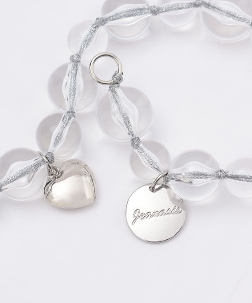 JEANASIS（ジーナシス）の「ビーズスマホストラップ/414151（スマホグッズ・レディース・シルバー/クリア/ブラウン系その他/グリーン・FREE）」の5枚目の写真