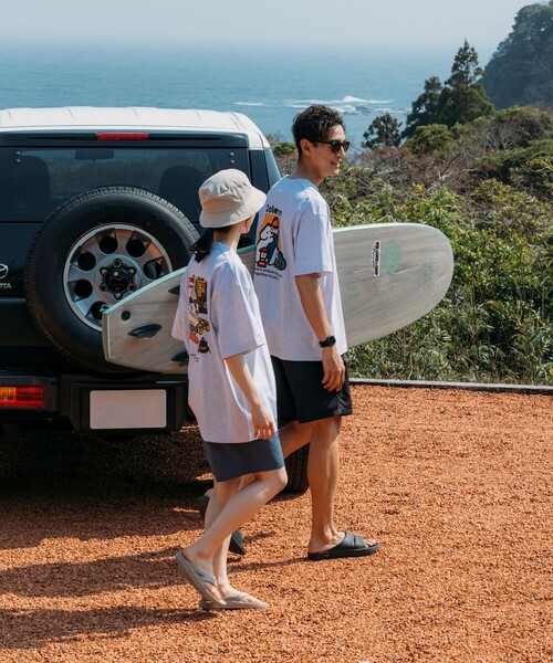 COLEMAN(コールマン)の「Coleman/コールマン Coleman×matsui×FREAK'S STORE 別注 コールマン matsui rocky camping SS TEE バックプリント 半袖T(Tシャツ/カットソー・メンズ・ホワイト/ライトグレー/チャコールグレー/サックスブルー・SMALL/LARGE/MEDIUM)」の5枚目の写真