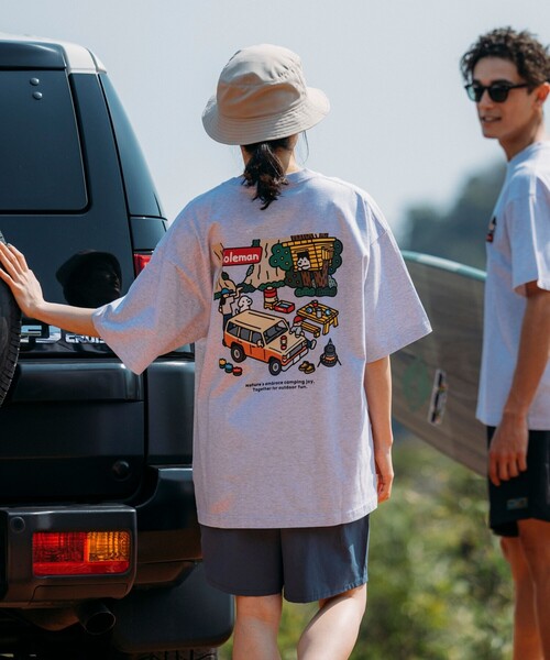 COLEMAN(コールマン)の「Coleman/コールマン Coleman×matsui×FREAK'S STORE 別注 コールマン matsui rocky camping SS TEE バックプリント 半袖T(Tシャツ/カットソー・メンズ・ホワイト/ライトグレー/チャコールグレー/サックスブルー・SMALL/LARGE/MEDIUM)」の10枚目の写真