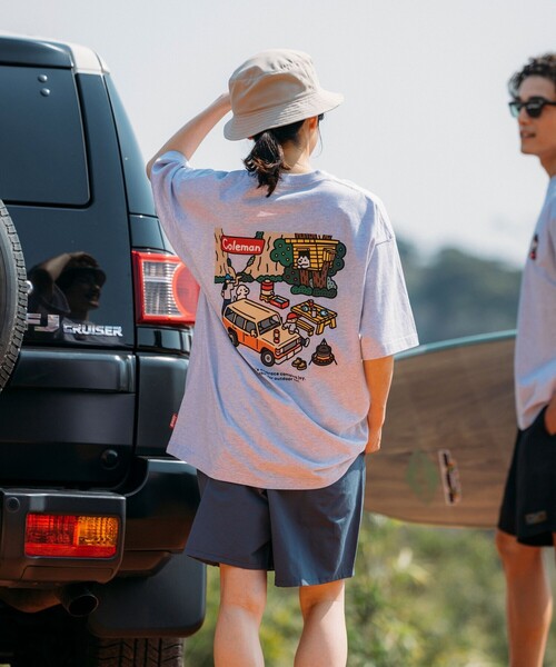 COLEMAN(コールマン)の「Coleman/コールマン Coleman×matsui×FREAK'S STORE 別注 コールマン matsui rocky camping SS TEE バックプリント 半袖T(Tシャツ/カットソー・メンズ・ホワイト/ライトグレー/チャコールグレー/サックスブルー・SMALL/LARGE/MEDIUM)」の13枚目の写真