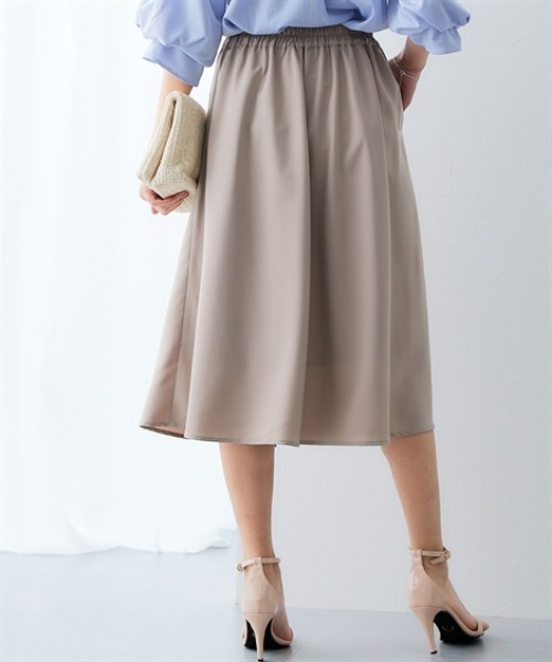 7days Life Styling(セブンデイズライフスタイリング)の「【しわになりにくい・ストレッチ】フレアスカート(とろみシリーズ)(スカート・レディース・ネイビー/モカ/ブラック・M/L/LL)」の13枚目の写真