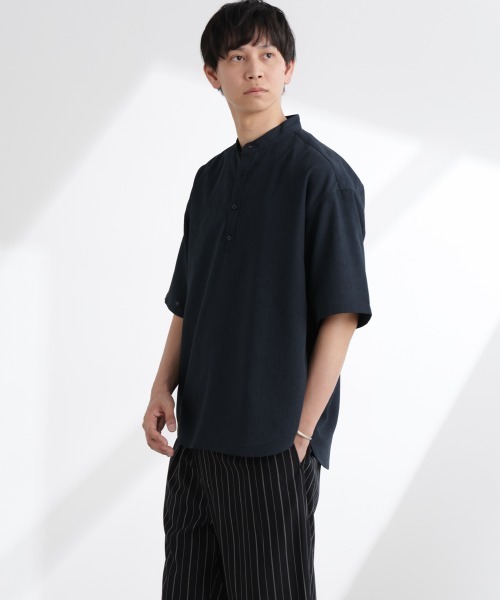 kolor カラー　半袖プルオーバーシャツ　NAVY サイズ2 Color カラー KOLOR 25SS プルオーバー半袖シャツ 25SCM-B03111