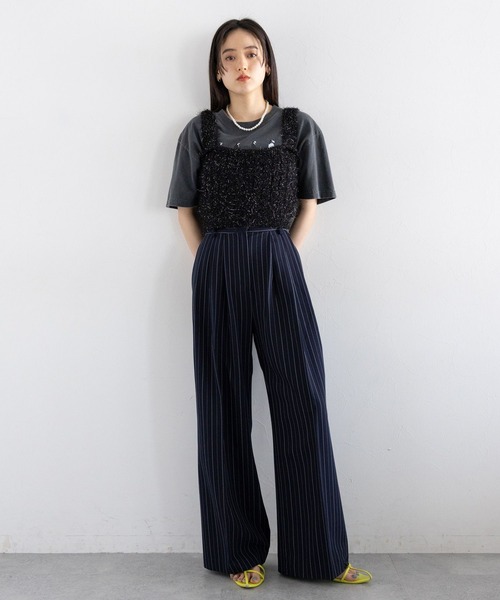 RAGEBLUE(レイジブルー)の「ラメフェザーヤーンビスチェ(ベスト・レディース・ホワイト/ブラック・FREE)」の16枚目の写真