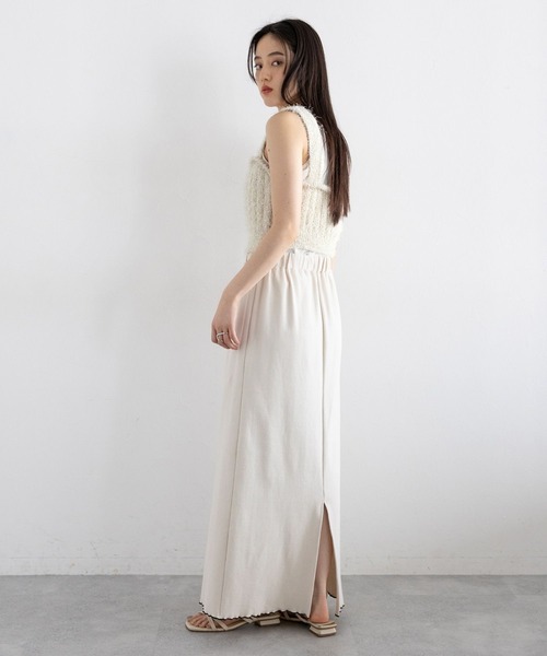 RAGEBLUE(レイジブルー)の「ラメフェザーヤーンビスチェ(ベスト・レディース・ホワイト/ブラック・FREE)」の5枚目の写真