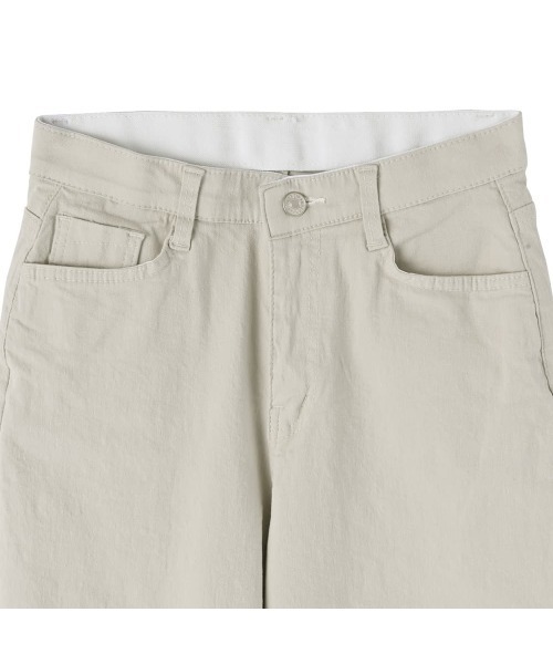 DT♪ 2ELY ストレートストレッチコットンパンツ 関税込 ウエストにゴム内蔵のストレッチコットンストレートパンツ