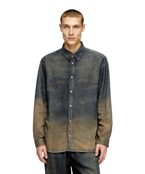DIESEL(ディーゼル)の「メンズ デニムシャツ D-SIMPLY-S8(シャツ/ブラウス・メンズ・インディゴブルー・LARGE/SMALL/MEDIUM/X-LARGE/X-SMALL)」の6枚目の写真