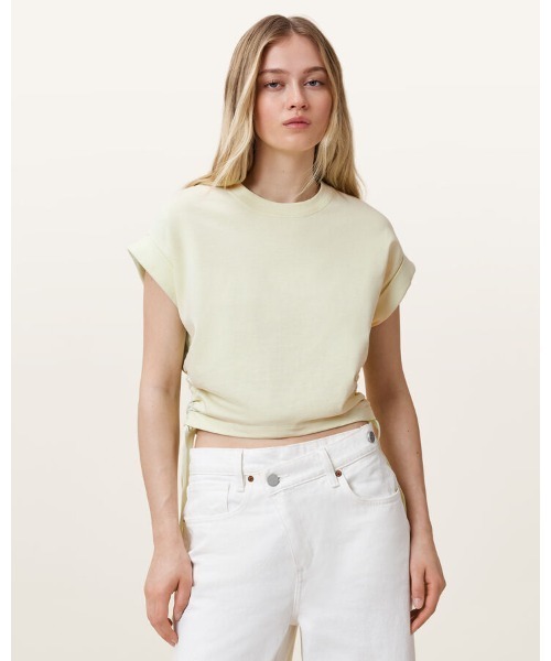 tシャツ MIRA CROPPED DRAWCORD T-SHIRT  | MIRA クロップド ドローコード Tシャツ レディース セール】MIRA CROPPED DRAWCORD T-SHIRT | MIRA クロップド