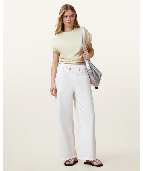 ALLSAINTS(オールセインツ)の「MIRA CROPPED DRAWCORD T-SHIRT | MIRA クロップド ドローコード Tシャツ(Tシャツ/カットソー・レディース・グリーン系その他・XS/S/M/L)」の3枚目の写真