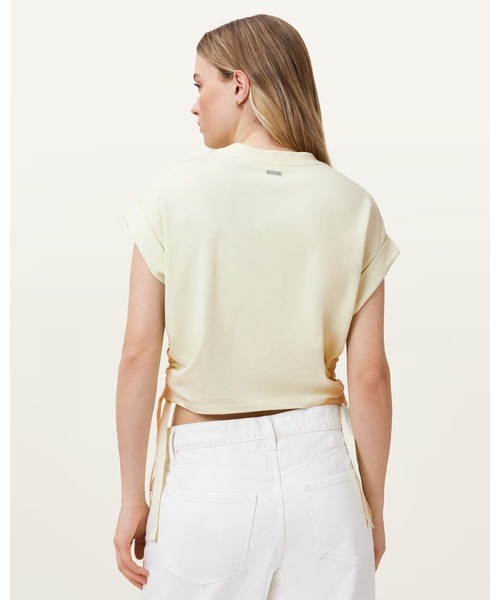 ALLSAINTS(オールセインツ)の「MIRA CROPPED DRAWCORD T-SHIRT | MIRA クロップド ドローコード Tシャツ(Tシャツ/カットソー・レディース・グリーン系その他・XS/S/M/L)」の7枚目の写真