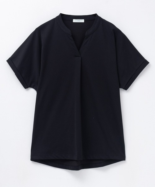 NAVY(ネイビー)の「nAvy SARARI スキッパープルオーバー(Tシャツ/カットソー・レディース・オフホワイト/チャコールグレー/ブラック/ライトオリーブ/モカ・M/L)」の11枚目の写真