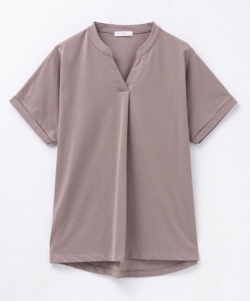 NAVY(ネイビー)の「nAvy SARARI スキッパープルオーバー(Tシャツ/カットソー・レディース・オフホワイト/チャコールグレー/ブラック/ライトオリーブ/モカ・M/L)」の15枚目の写真