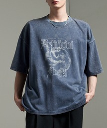 【CIYOT】ヴィンテージメイク グラフィックプリント ピグメント半袖Tシャツ