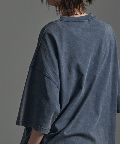 CIYOT(シヨウト)の「【CIYOT】ヴィンテージメイク グラフィックプリント ピグメント半袖Tシャツ(Tシャツ/カットソー・メンズ・ブラック/ダークネイビー/レッド/グレー/レッド系/ネイビー系/ブラック系・M/L)」の19枚目の写真