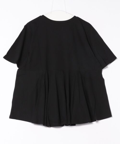 GOLDJAPAN(ゴールドジャパン)の「フレアスリーブペプラムコットンカットソー【大きいサイズ対応】(Tシャツ/カットソー・レディース・ベージュ系/ミント/チャコールグレー/オフホワイト/ブラック・4L~5L/LL~3L)」の6枚目の写真