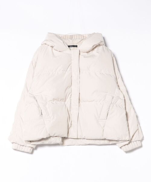 セール】プリーツレイヤーフードピュアダウン（ダウンジャケット
